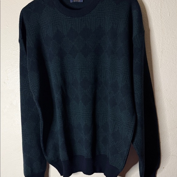 Brooks Brothers Dark Blue Crewneck 100 percent merino wool sweater - Picture 3 of 10